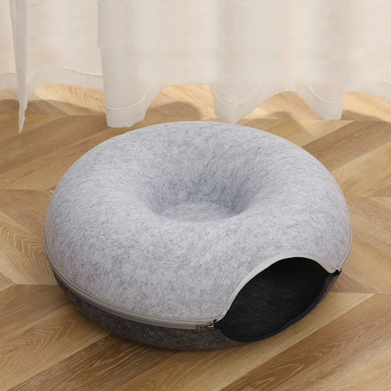 Peekaboo Cat Cave in Two-tone (light top, dark bottom)